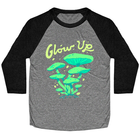 Glow up Bioluminescent Mushrooms Baseball Tee