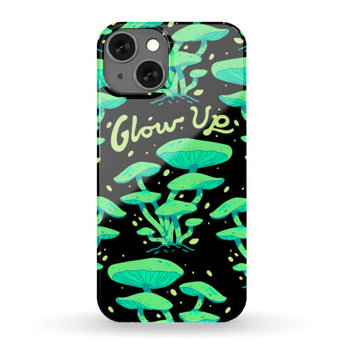 Glow up Bioluminescent Mushrooms Phone Case
