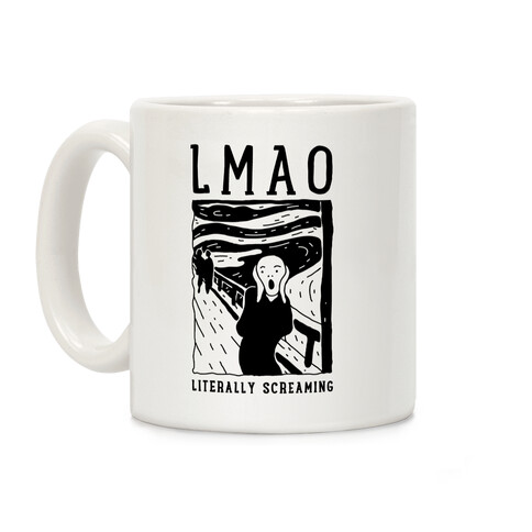 LMAO Literally Screaming Scream Painting Coffee Mug