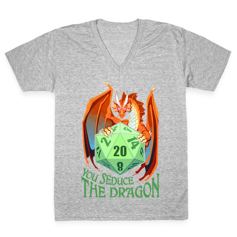 You Seduce The Dragon V-Neck Tee Shirt