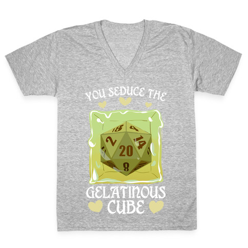 You Seduce The Gelatinous Cube V-Neck Tee Shirt