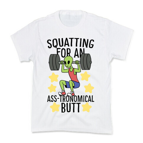 Squatting for an Ass-tronomical Butt Kids T-Shirt