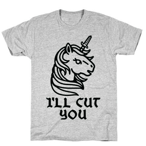 I'll Cut You Switchblade Unicorn T-Shirt