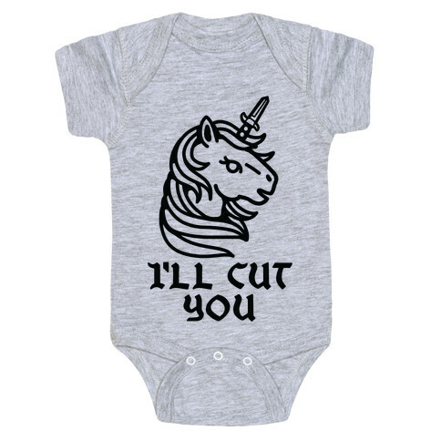 I'll Cut You Switchblade Unicorn Baby One-Piece