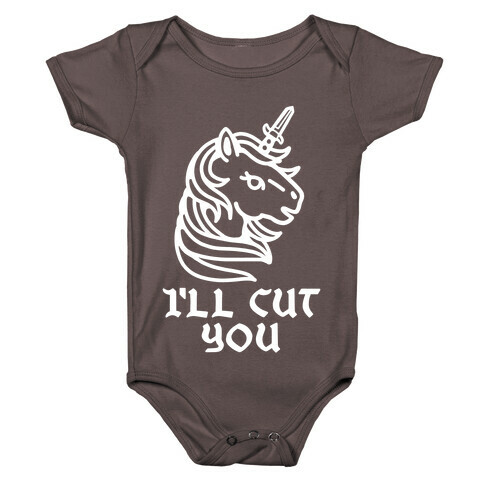 I'll Cut You Switchblade Unicorn Baby One-Piece