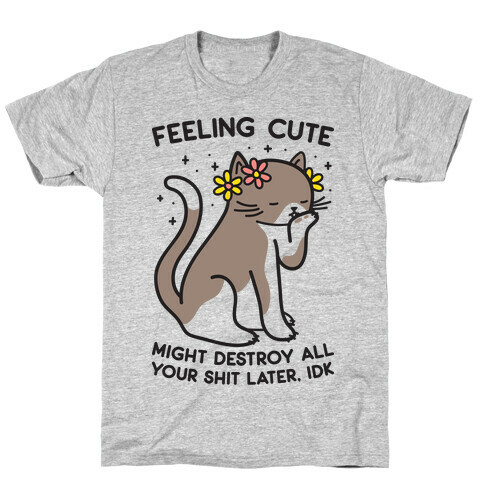 Feeling Cute Might Destroy All Your Shit Later, Idk T-Shirt