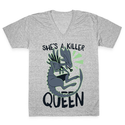 She's a Killer Queen - Xenomorph Queen V-Neck Tee Shirt