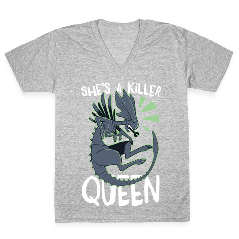 She's a Killer Queen - Xenomorph Queen V-Neck Tee Shirt
