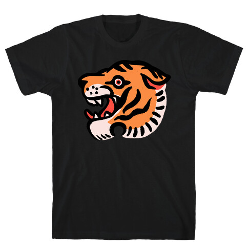 Old School Tiger Tattoo Head T-Shirt