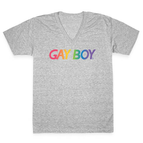 GayBoy Gameboy Parody V-Neck Tee Shirt