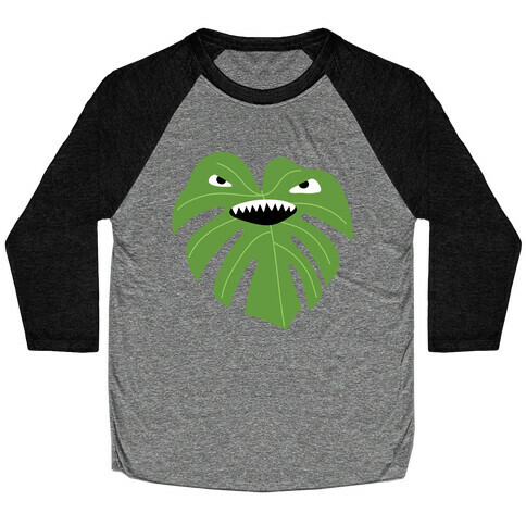 Monstera Leaf Monster Baseball Tee