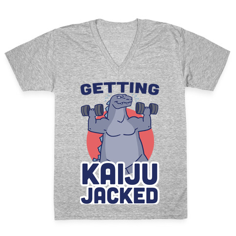 Getting Kaiju-Jacked V-Neck Tee Shirt