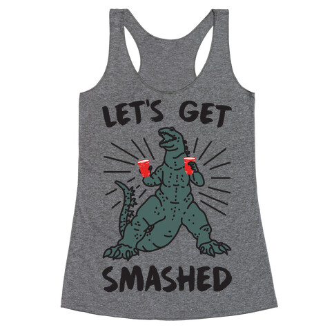 Let's Get Smashed Party Kaiju Racerback Tank Top