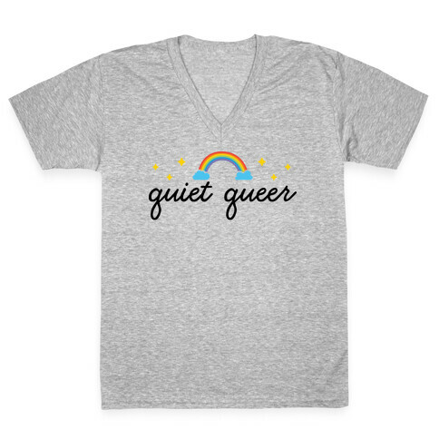 Quiet Queer V-Neck Tee Shirt