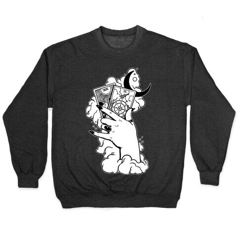 Hand Holding Tarot Cards Pullover
