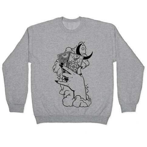 Hand Holding Tarot Cards Pullover