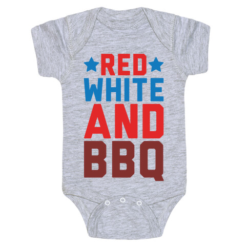 Red White And BBQ Baby One-Piece