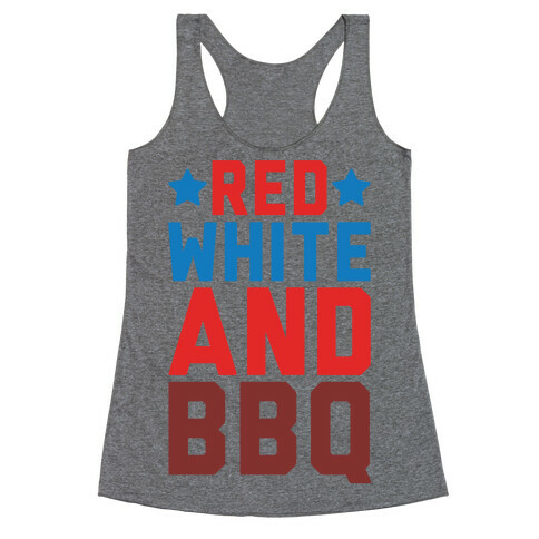 Red White And BBQ Racerback Tank Top