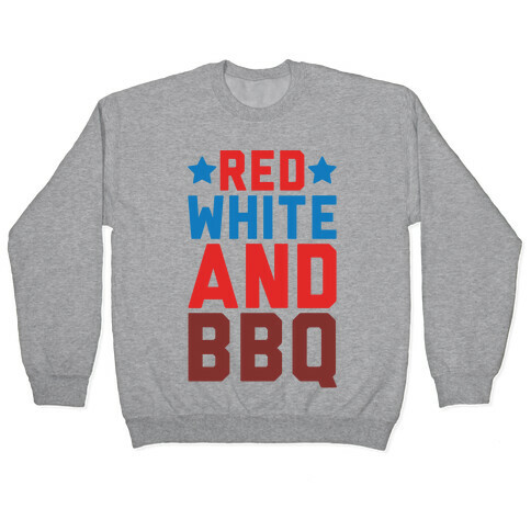 Red White And BBQ Pullover