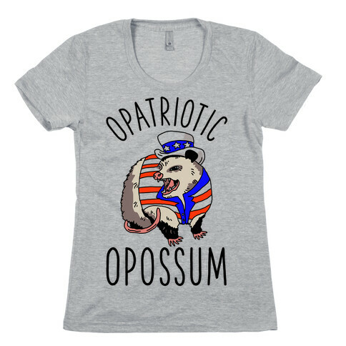 Opatriotic Opossum Womens T-Shirt