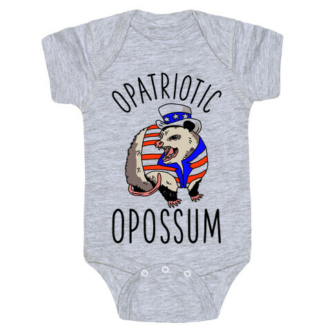 Opatriotic Opossum Baby One-Piece