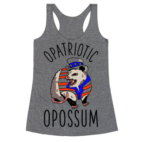 Opatriotic Opossum Racerback Tank Top