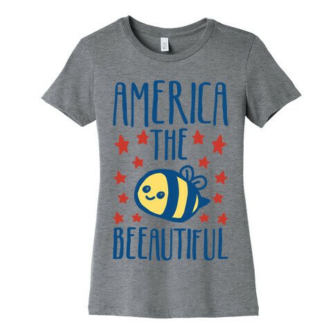 America The Beeautiful Bumble Bee 'Merica Parody Womens T-Shirt