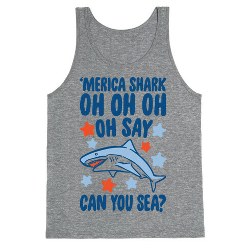 'Merica Shark Parody Tank Top