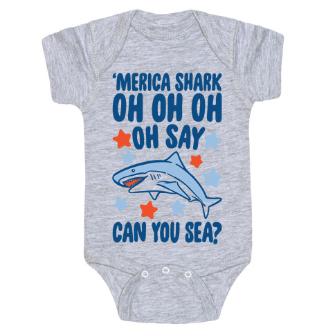 'Merica Shark Parody Baby One-Piece