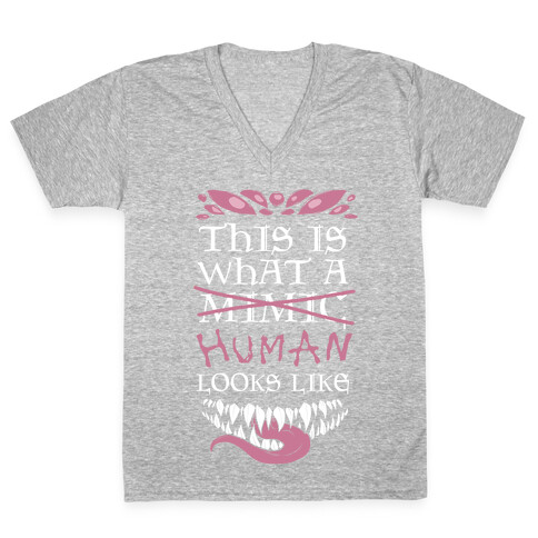 This Is What A Human Looks like V-Neck Tee Shirt