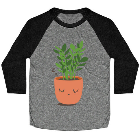 Sleepy ZZ Plant Baseball Tee