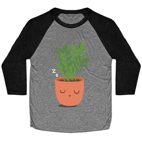 Sleepy ZZ Plant Baseball Tee