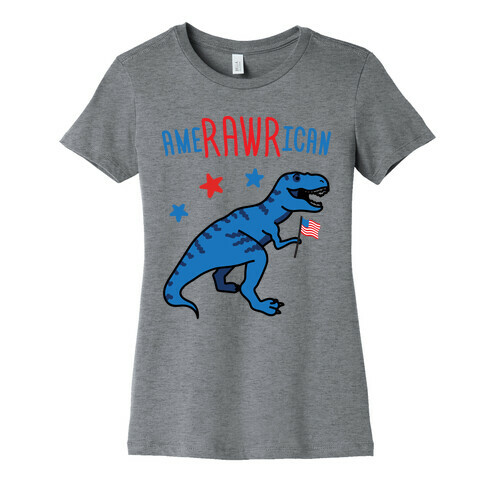 AmeRAWRican Dino Womens T-Shirt