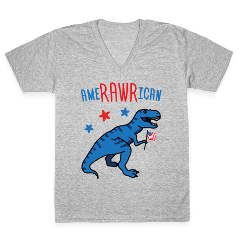 AmeRAWRican Dino V-Neck Tee Shirt