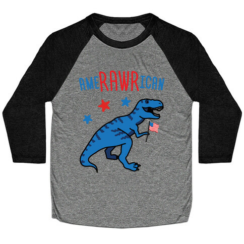 AmeRAWRican Dino Baseball Tee