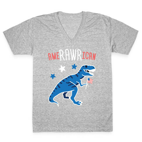 AmeRAWRican Dino V-Neck Tee Shirt