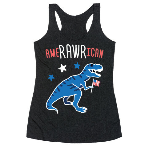 AmeRAWRican Dino Racerback Tank Top