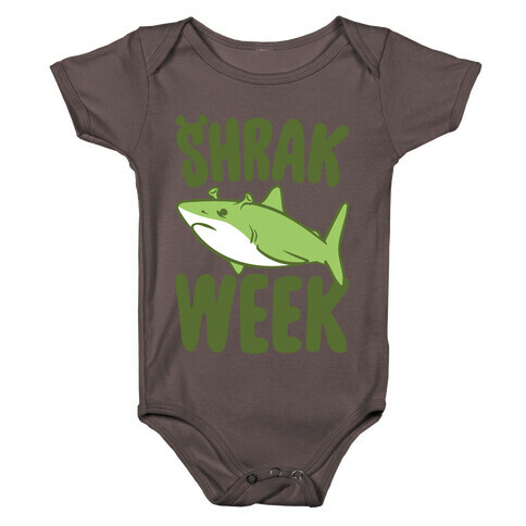 Shrak Week Shrek Shark Week Parody White Print Baby One-Piece