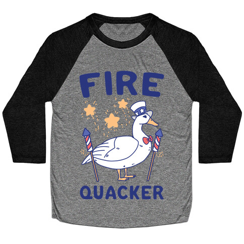 Fire Quacker  Baseball Tee