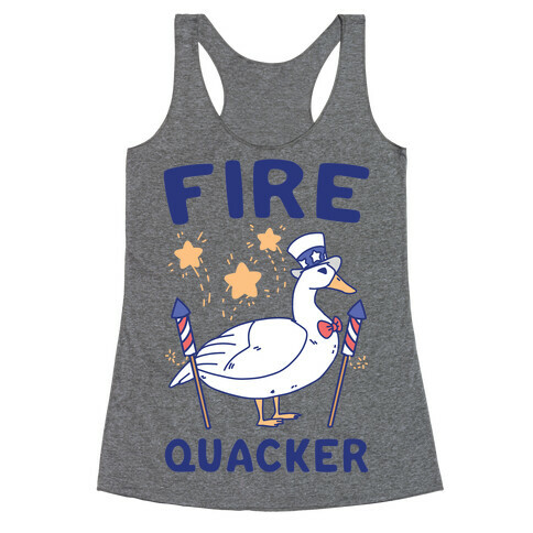 Fire Quacker  Racerback Tank Top