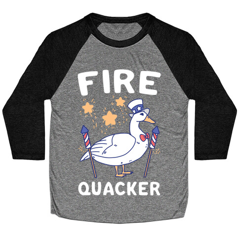 Fire Quacker  Baseball Tee