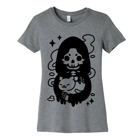 Death and Kitty Womens T-Shirt