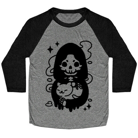 Death and Kitty Baseball Tee