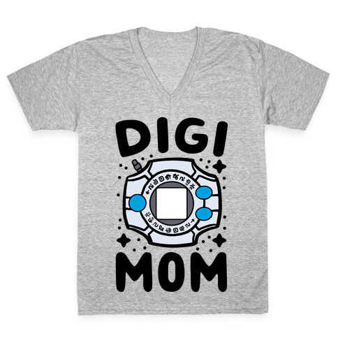 Digi Mom  V-Neck Tee Shirt