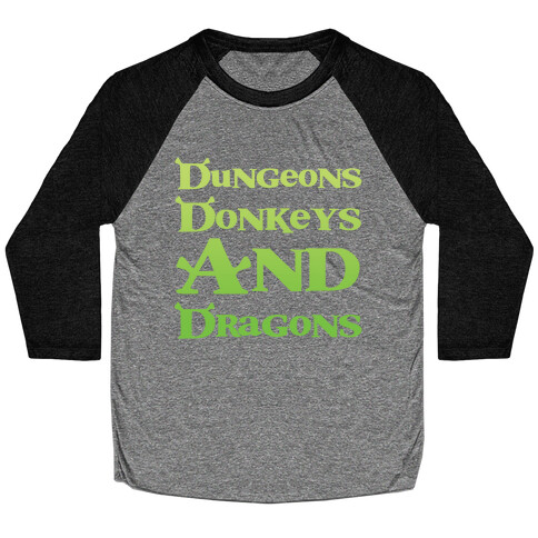 Dungeons, Donkeys and Dragons Baseball Tee