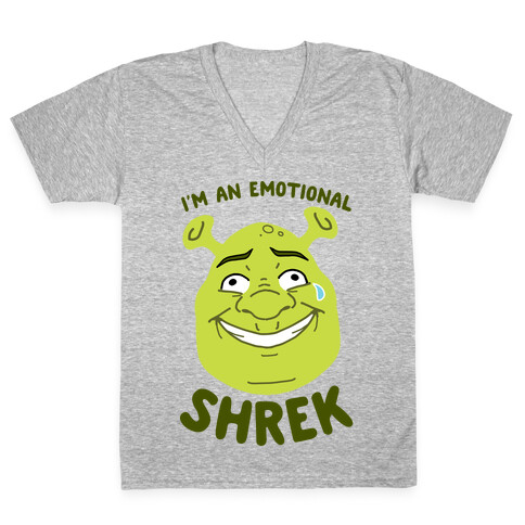 I'm an Emotional Shrek V-Neck Tee Shirt