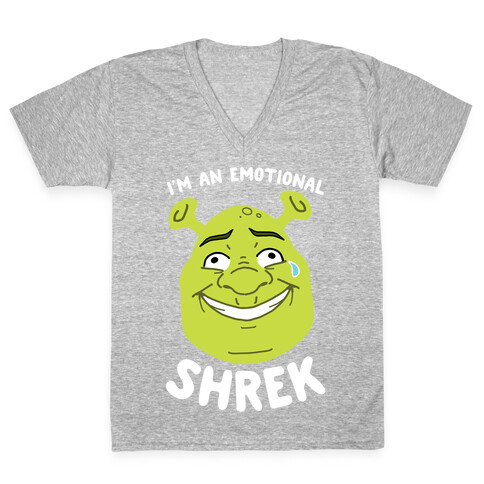 I'm an Emotional Shrek V-Neck Tee Shirt