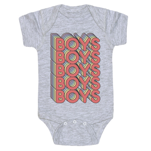 Boys Retro Rainbow  Baby One-Piece