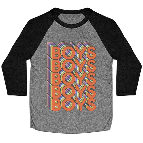 Boys Retro Rainbow  Baseball Tee