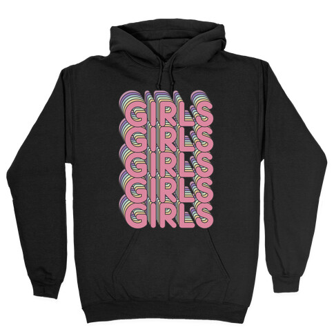 Girls Retro Rainbow Hooded Sweatshirt